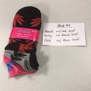 NWT Weed Pot Cannabis 420 Ankle Socks Pack #8 only